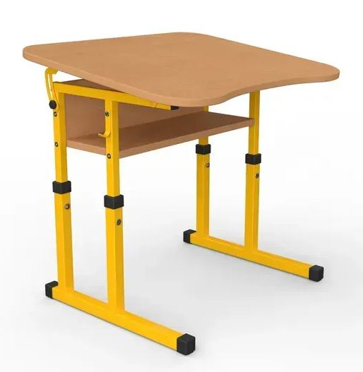 Стіл учнівський №4-6 з регулюванням куту нахилу стільниці 600х500 МФ Вересень